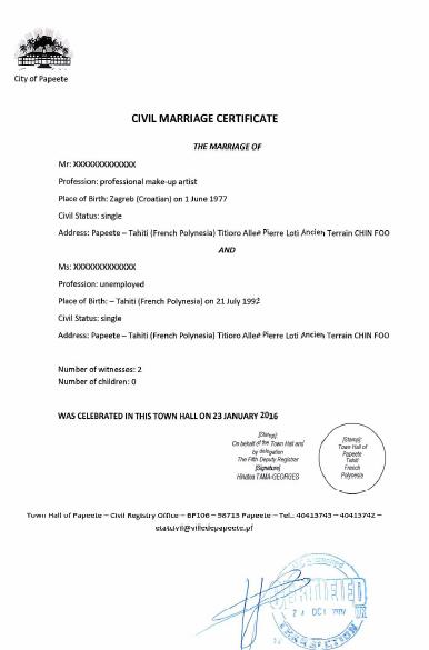 example marriage certificate certified uk translation french to english